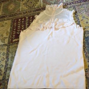 White House black market light pink sweater tank